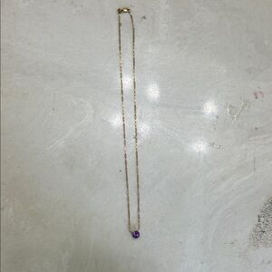Belk Gold Necklace with Purple Charm